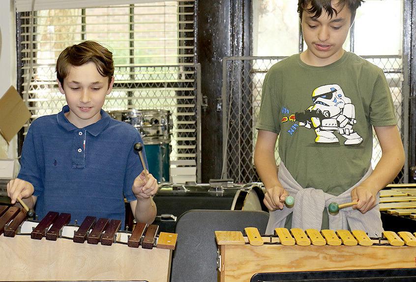 Middle School Harlem Renaissance music boys with xylophones