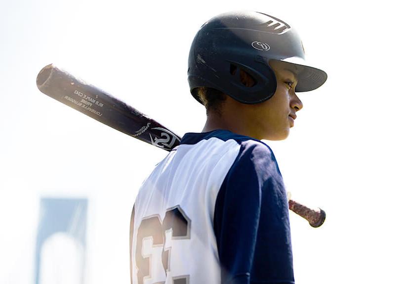 Channing Austin baseball profile with bridge in background