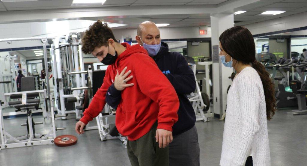 John Pomponio-Careccia instructs CPR club